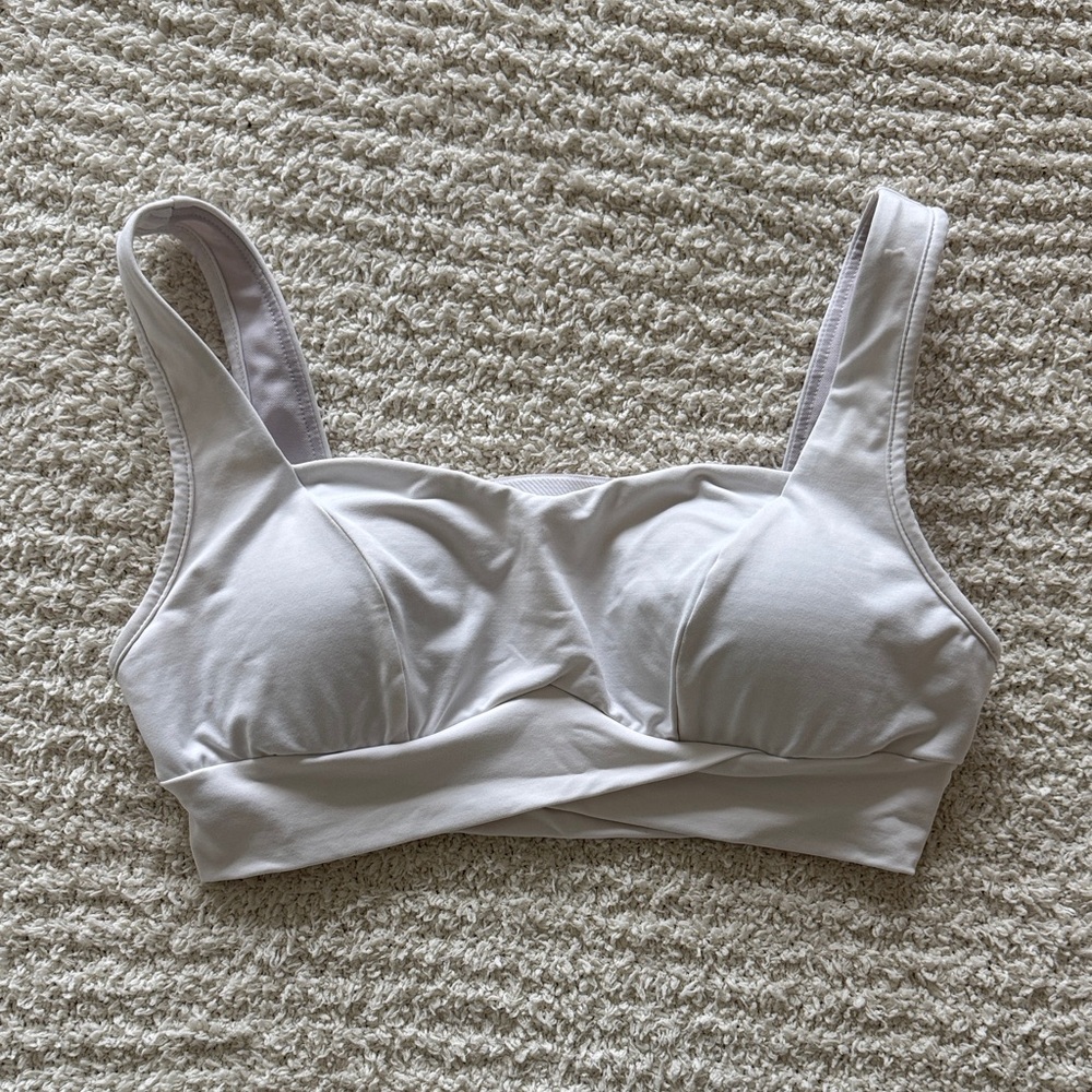 MICHI Light Beige/Off-White Seamless Sports Bra